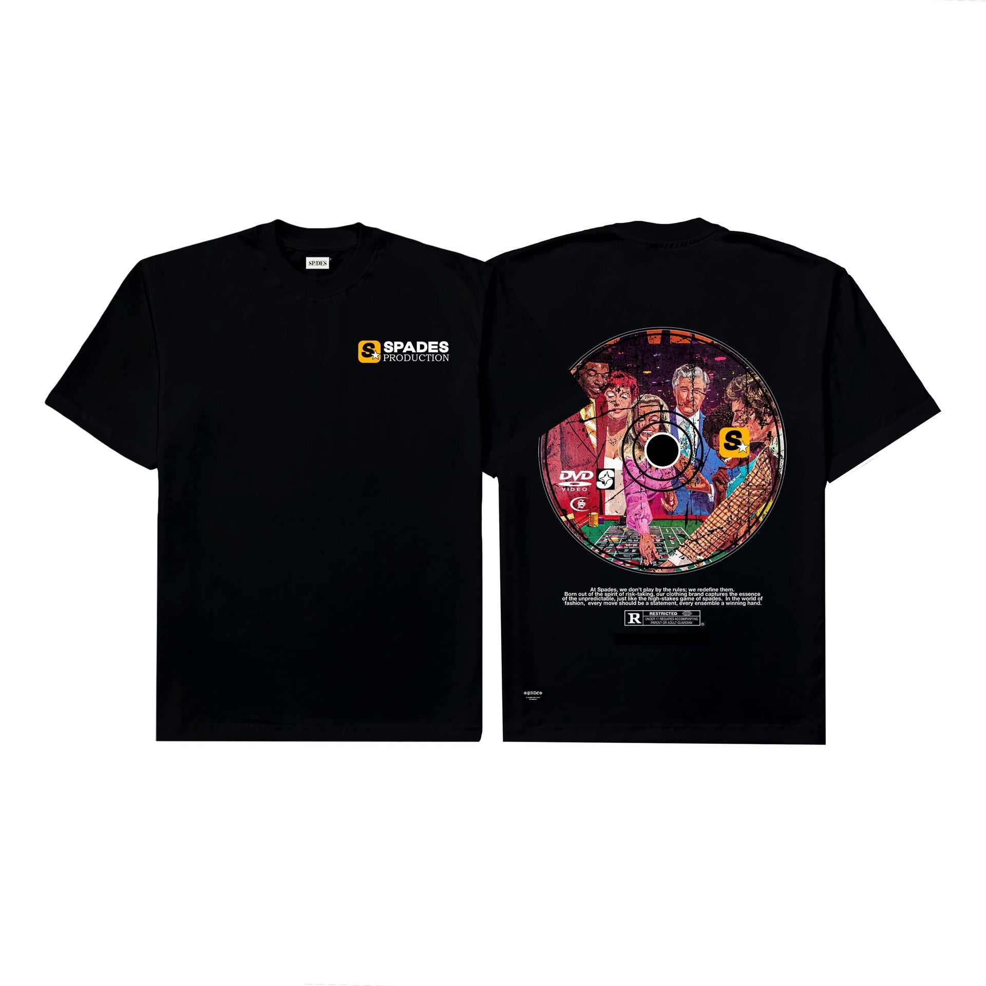 Spades Rockstar Classic Boxy Tee Black SPADES