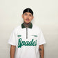 French Terry Quarter Zip Polo Box Tee Winning Formula White SPADES