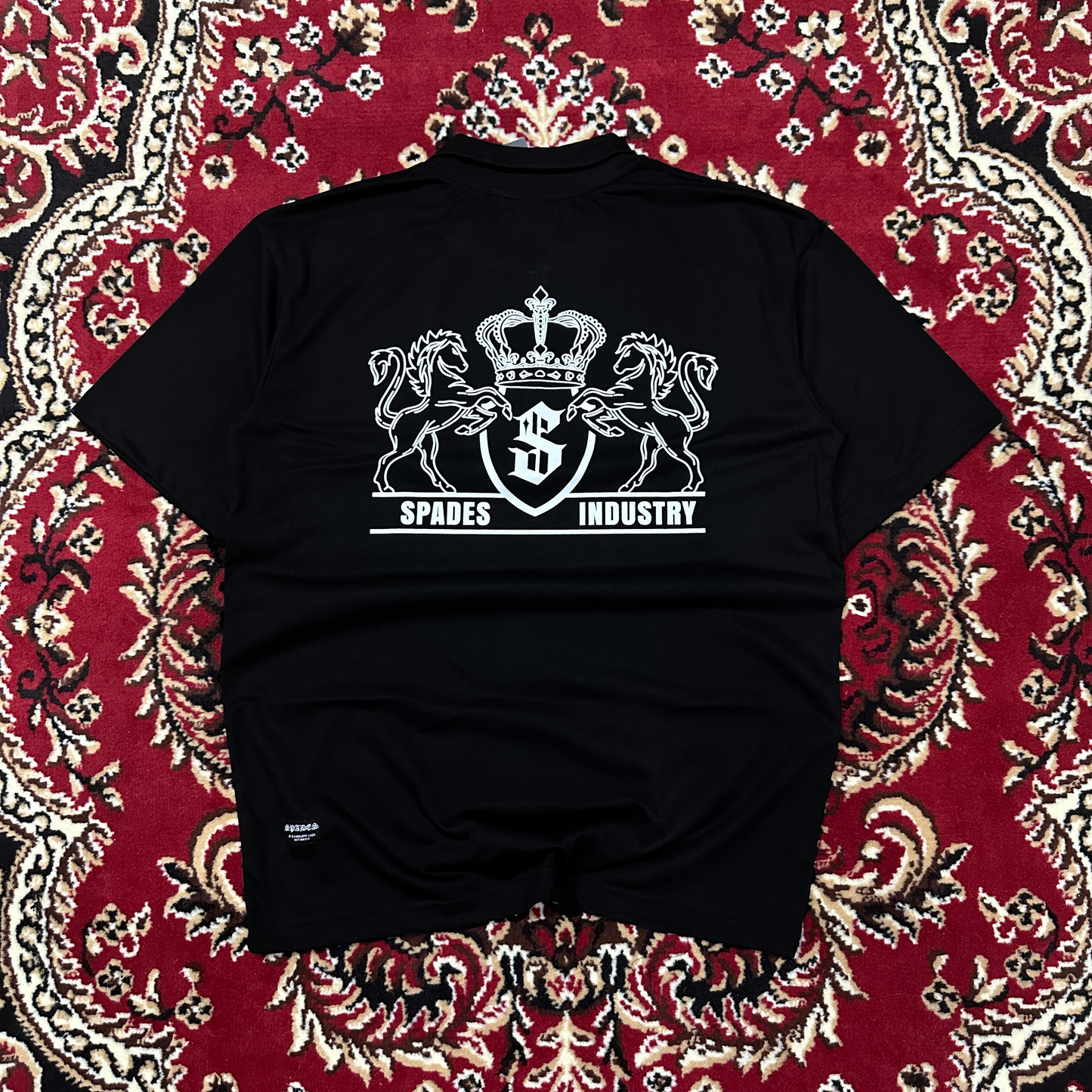 Spades Quarter Zip Polo Forever in Gambling Black SPADES