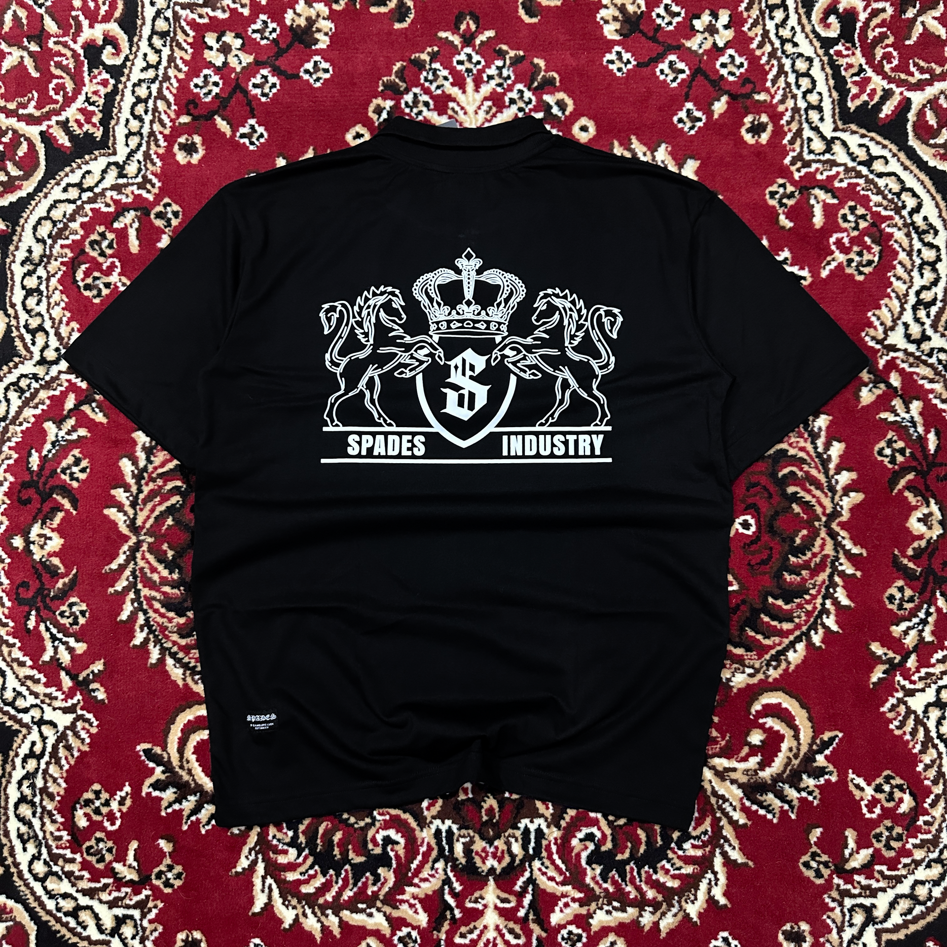 Spades Quarter Zip Polo Forever in Gambling Black SPADES