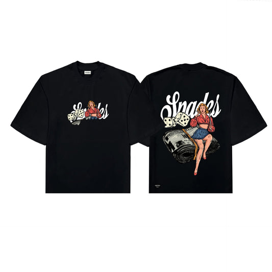 Spades Pin Up Fortune Boxy Crop Tee SPADES