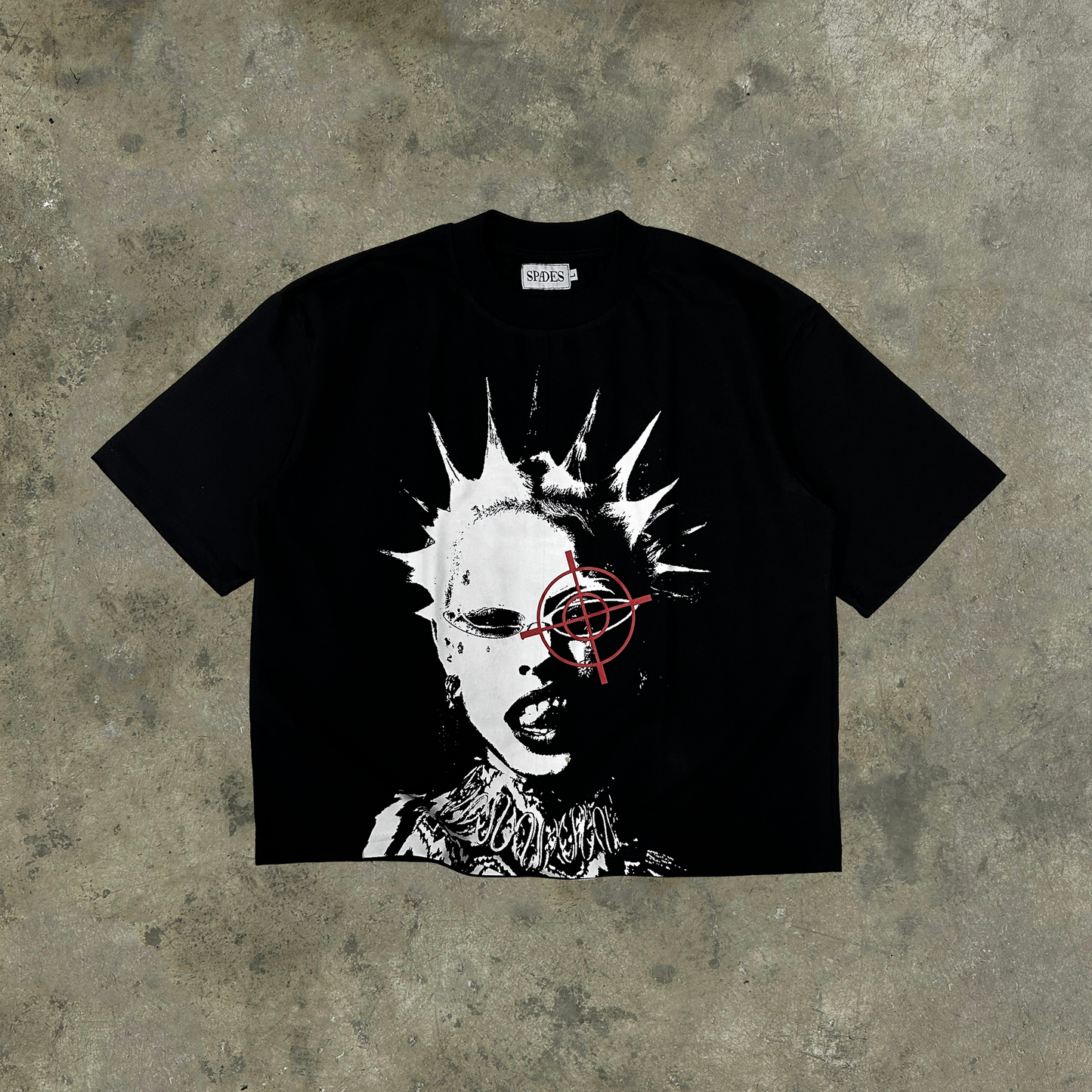 Punk Anarchy Boxy Crop Tee SPADES