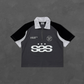 Spades Neutral Stake Boxy Crop Polo Pique SPADES