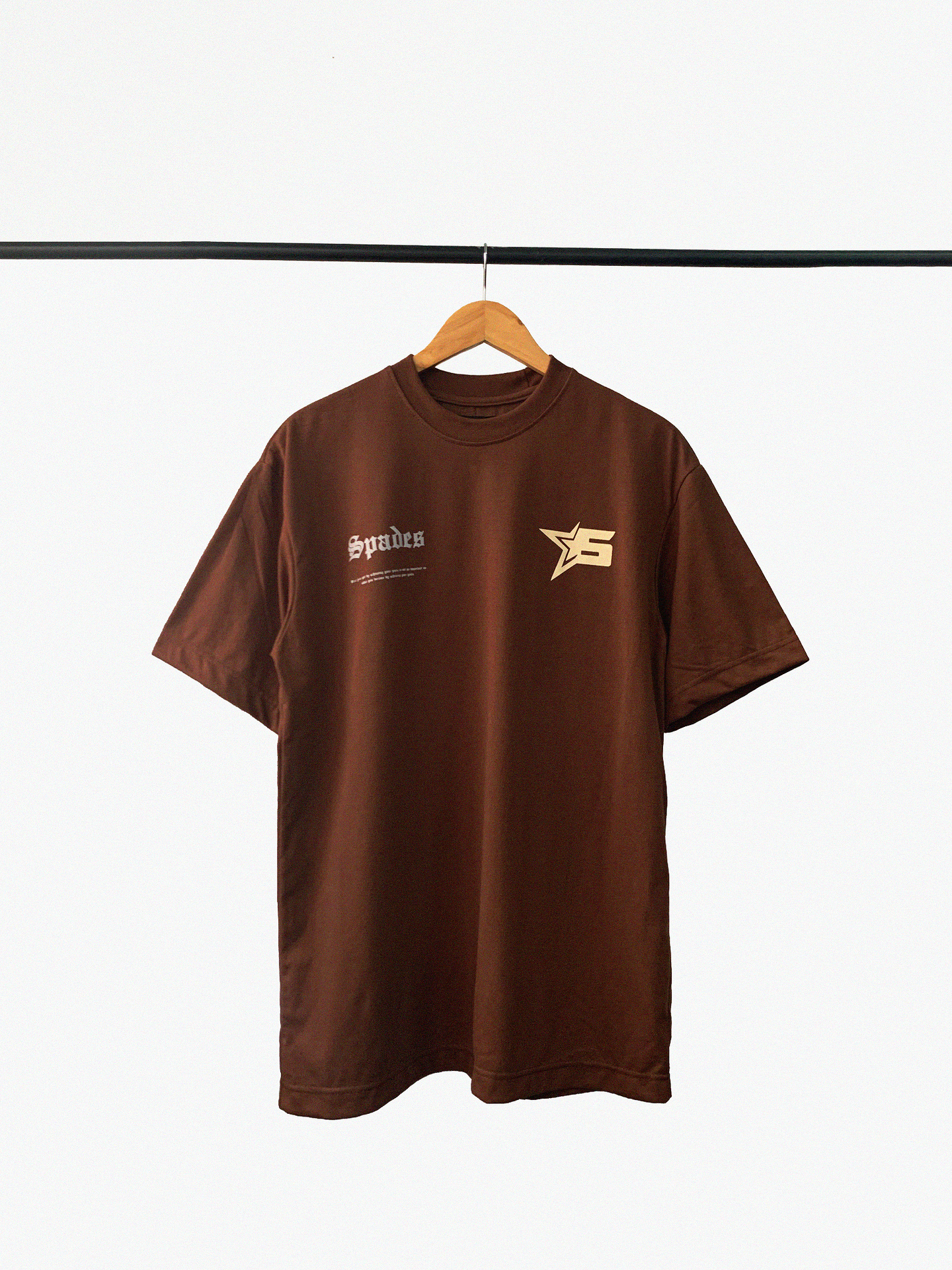 Spades Words of Star Hickory Brown T-shirt SPADES