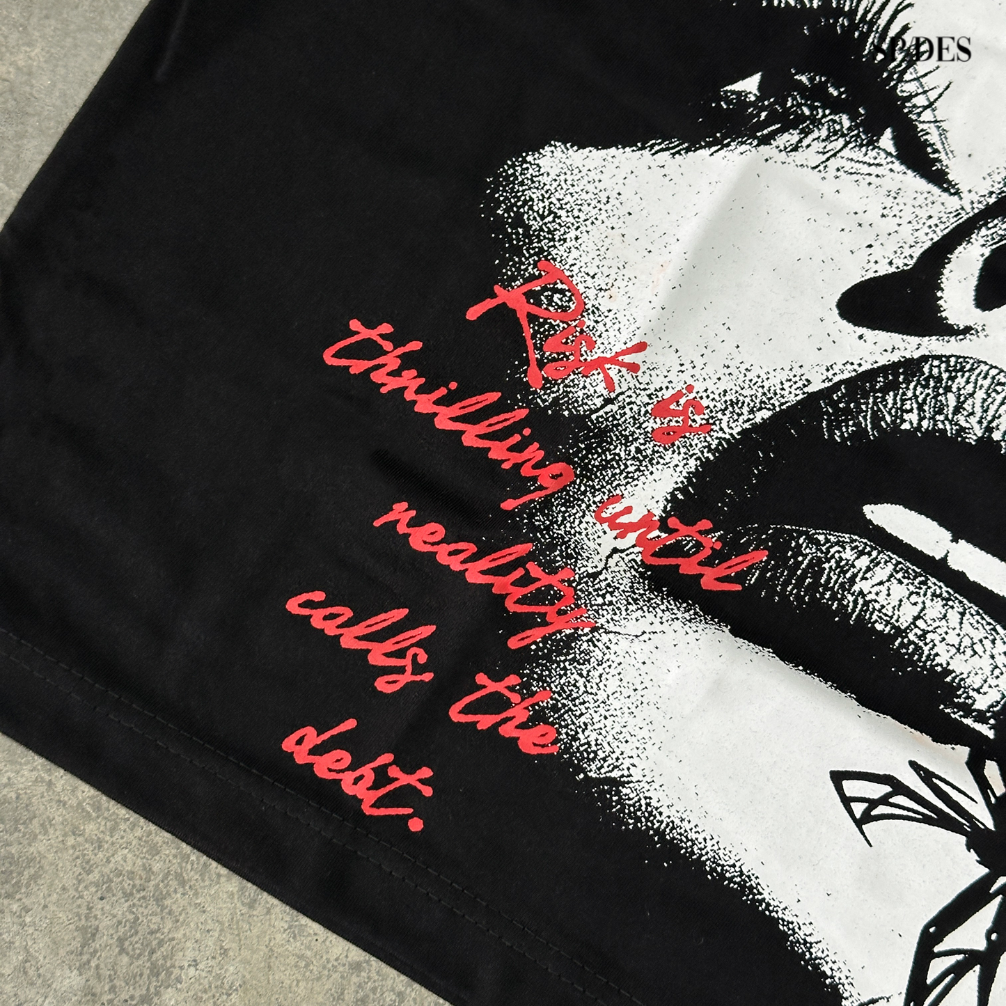 Fatal Beauty Boxy Crop Tee Black SPADES