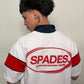 French Terry Quarter Zip Polo Box Tee Game Plan White SPADES