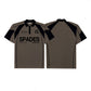 French Terry Crop Polo Shirt Fabric Avarice Saddle Brown SPADES