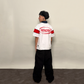 French Terry Quarter Zip Polo Box Tee Game Plan White SPADES