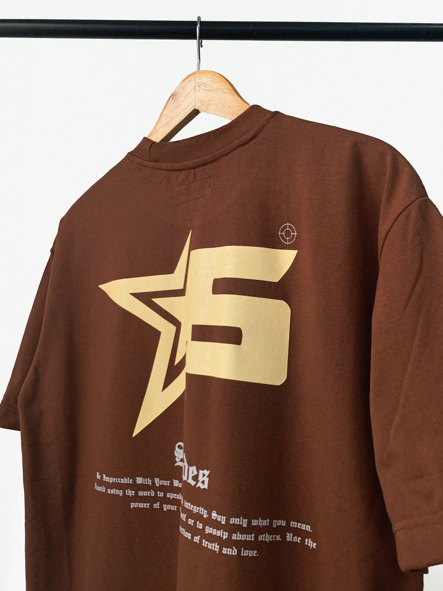 Spades Words of Star Hickory Brown T-shirt SPADES