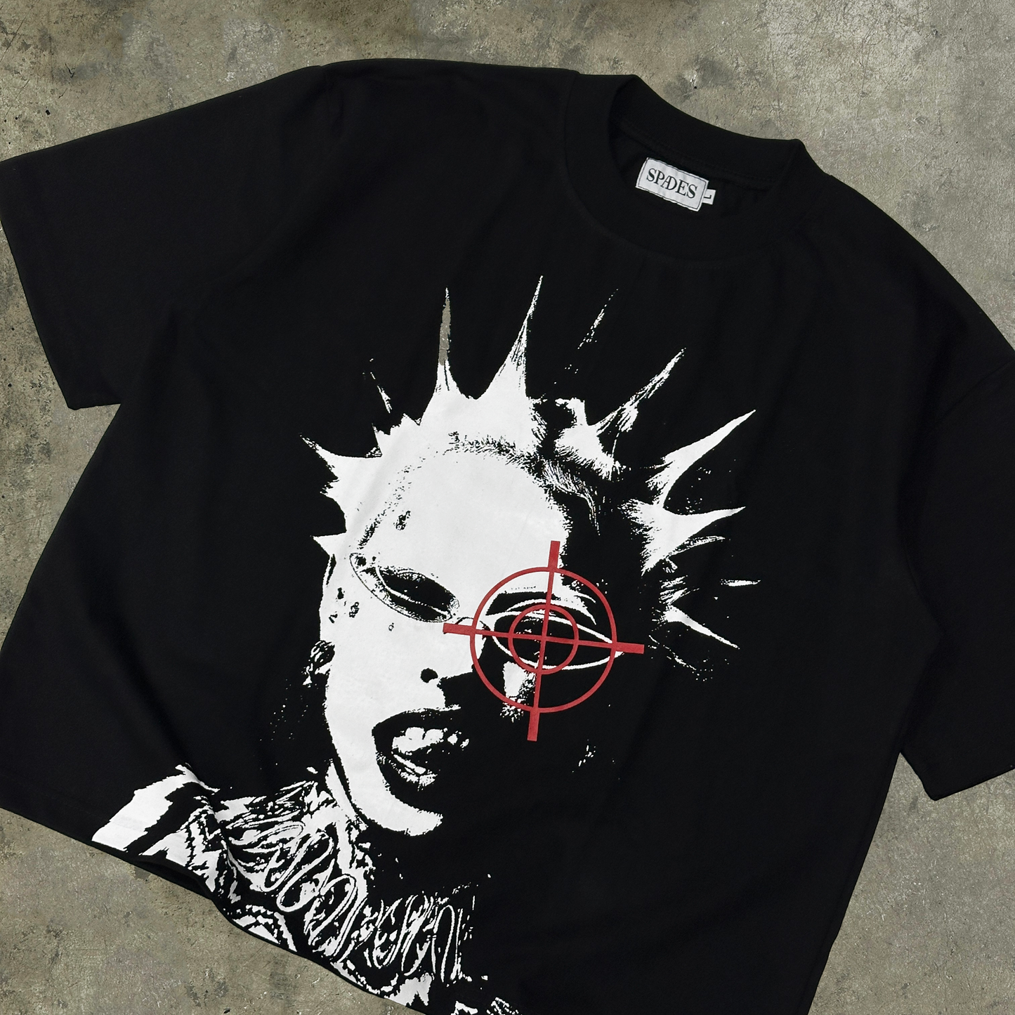 Punk Anarchy Boxy Crop Tee SPADES