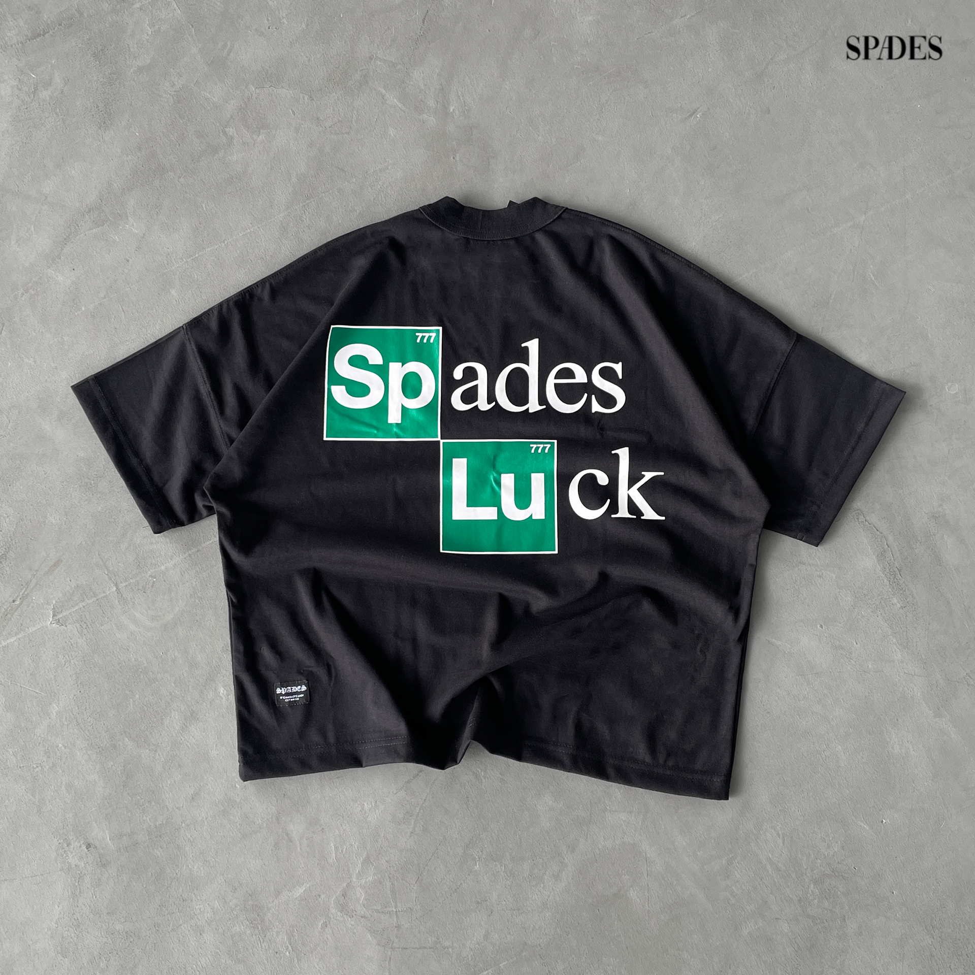 Digital Hustle Boxy Crop Tee Black SPADES