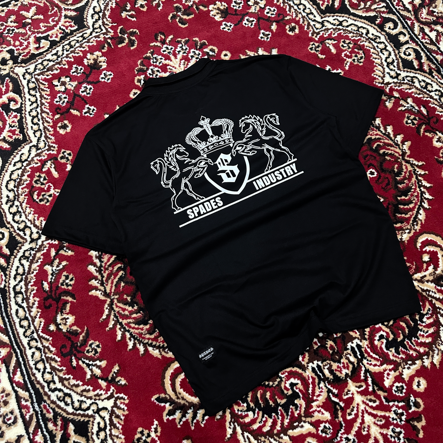 Spades Quarter Zip Polo Forever in Gambling Black SPADES