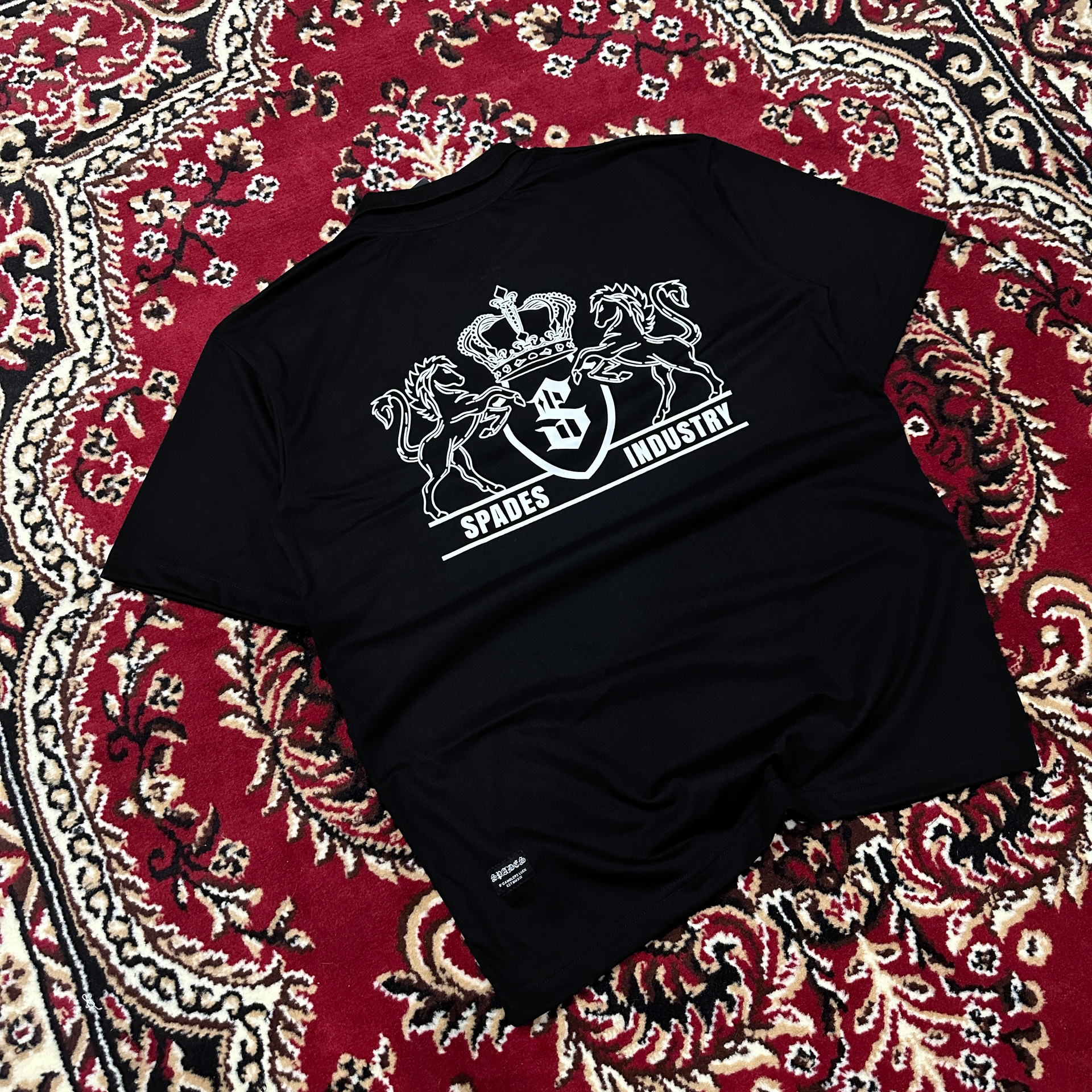Spades Quarter Zip Polo Forever in Gambling Black SPADES