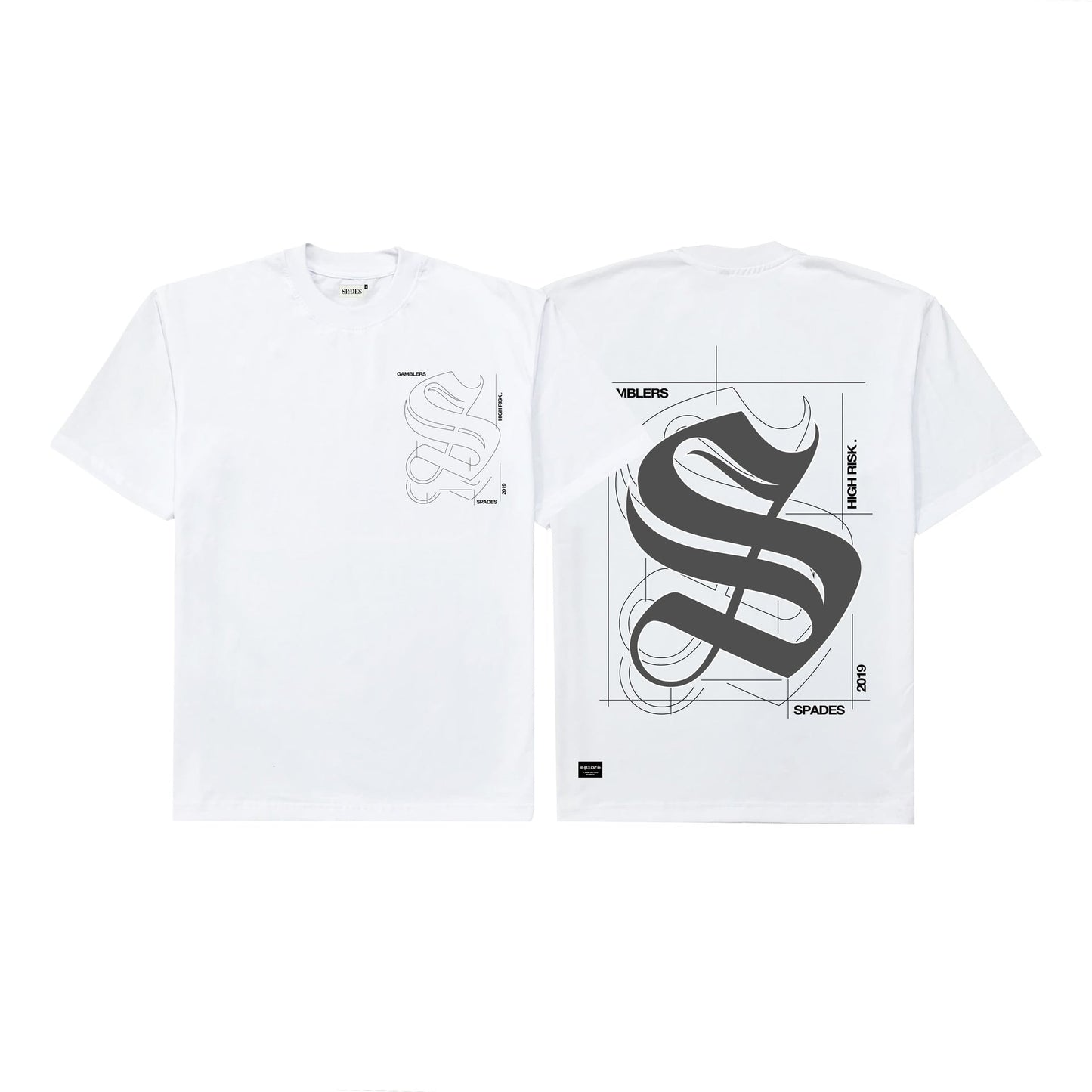 Spades S Architectural Boxy  T-shirt White SPADES