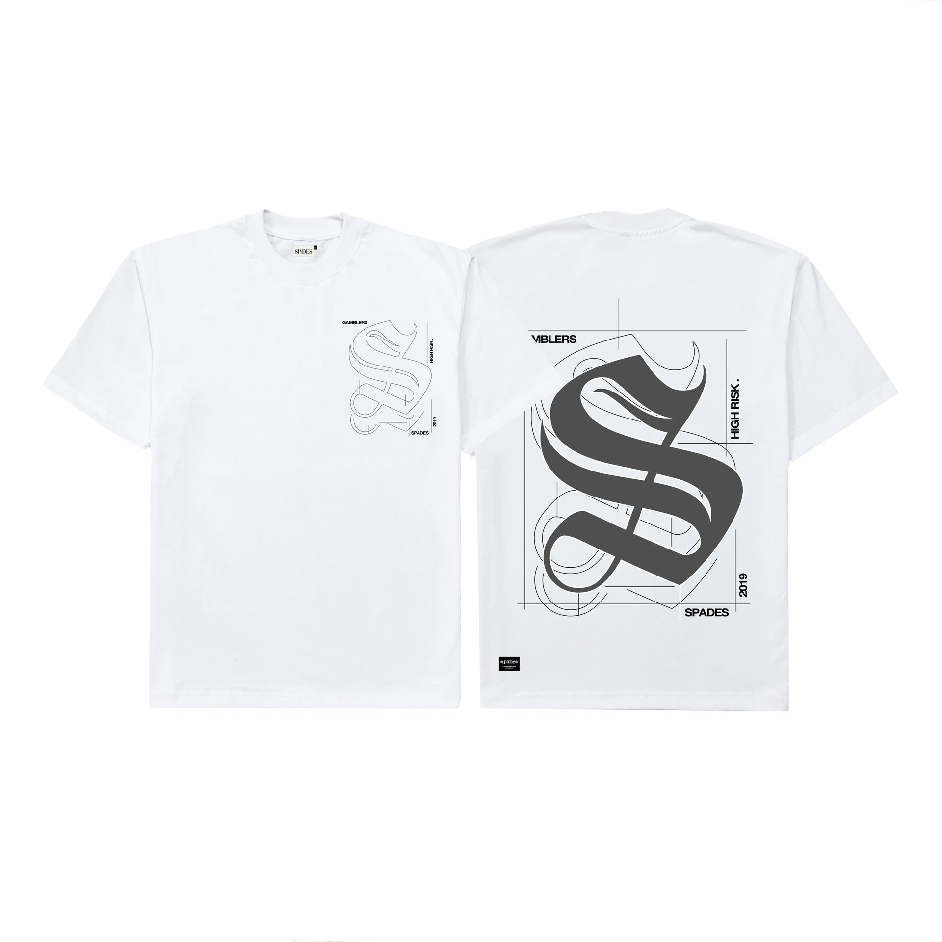 Spades S Architectural Boxy  T-shirt White SPADES