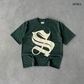 Spades Gamblers Mark Boxy Tee Moss SPADES
