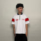 French Terry Quarter Zip Polo Box Tee Game Plan White SPADES