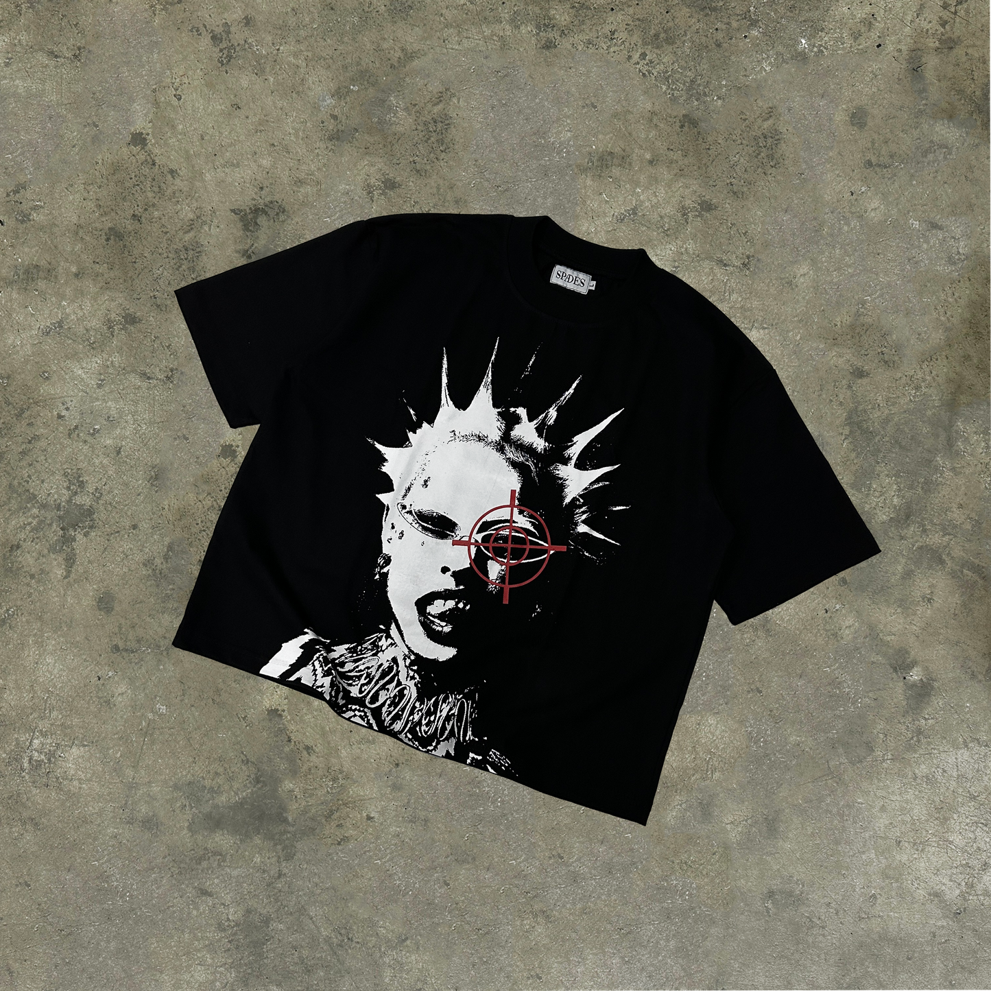 Punk Anarchy Boxy Crop Tee SPADES