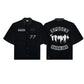 Underground Gamblers Polo Boxy Crop Black French Terry SPADES