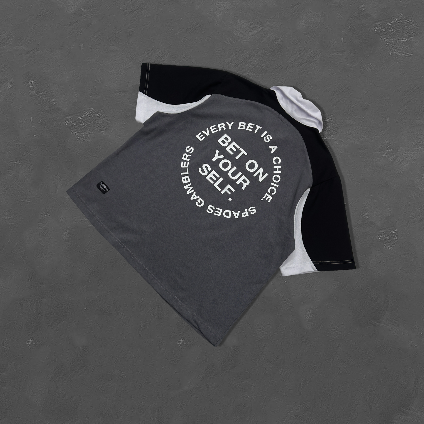 Spades Neutral Stake Boxy Crop Polo Pique SPADES