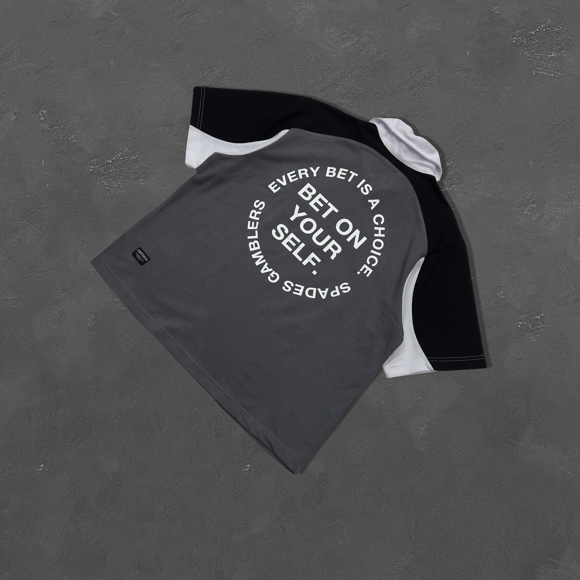 Spades Neutral Stake Boxy Crop Polo Pique SPADES