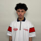 French Terry Quarter Zip Polo Box Tee Game Plan White SPADES