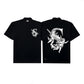 Angelic Descent Polo Boxy Crop Black French Terry SPADES