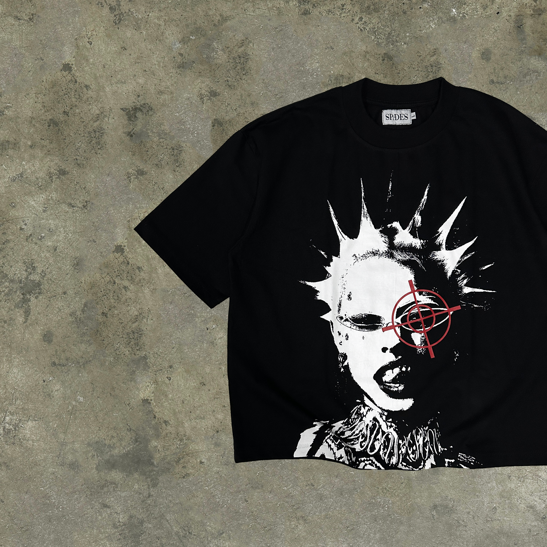 Punk Anarchy Boxy Crop Tee SPADES