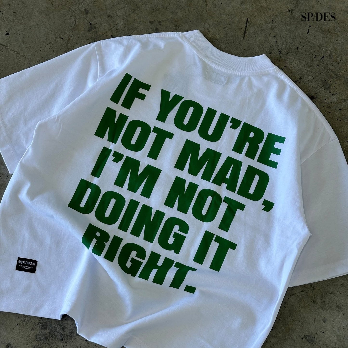 Mad Hustler Boxy Crop Tee SPADES