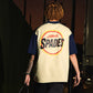 French Terry Quarter Zip Polo Crop  Authentic Cream/Navy SPADES