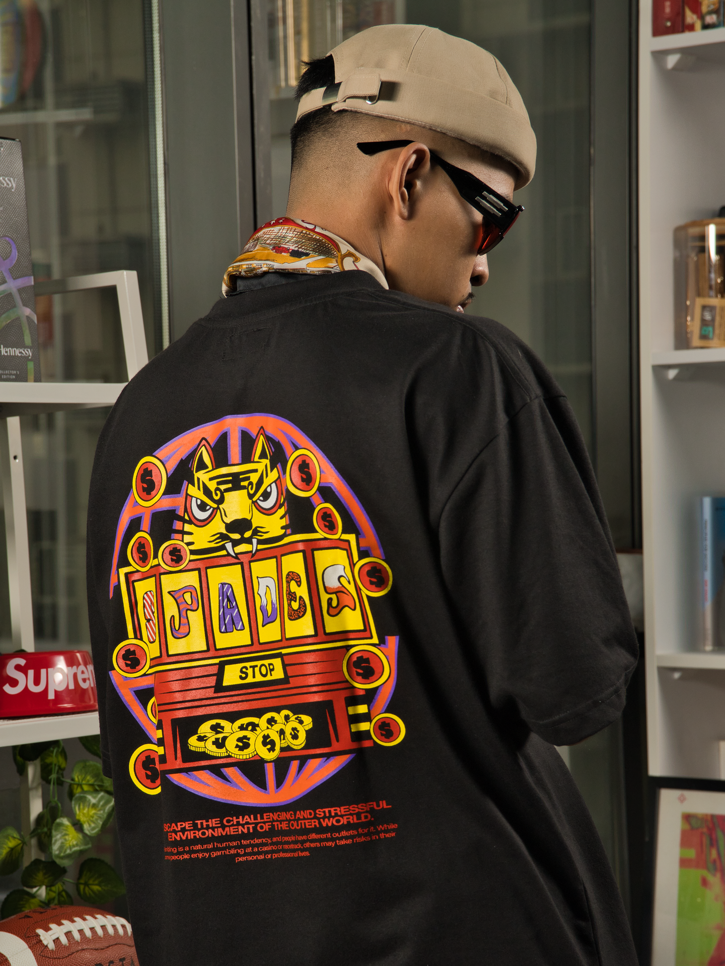 Spades Maneki Neko Black T-shirt SPADES