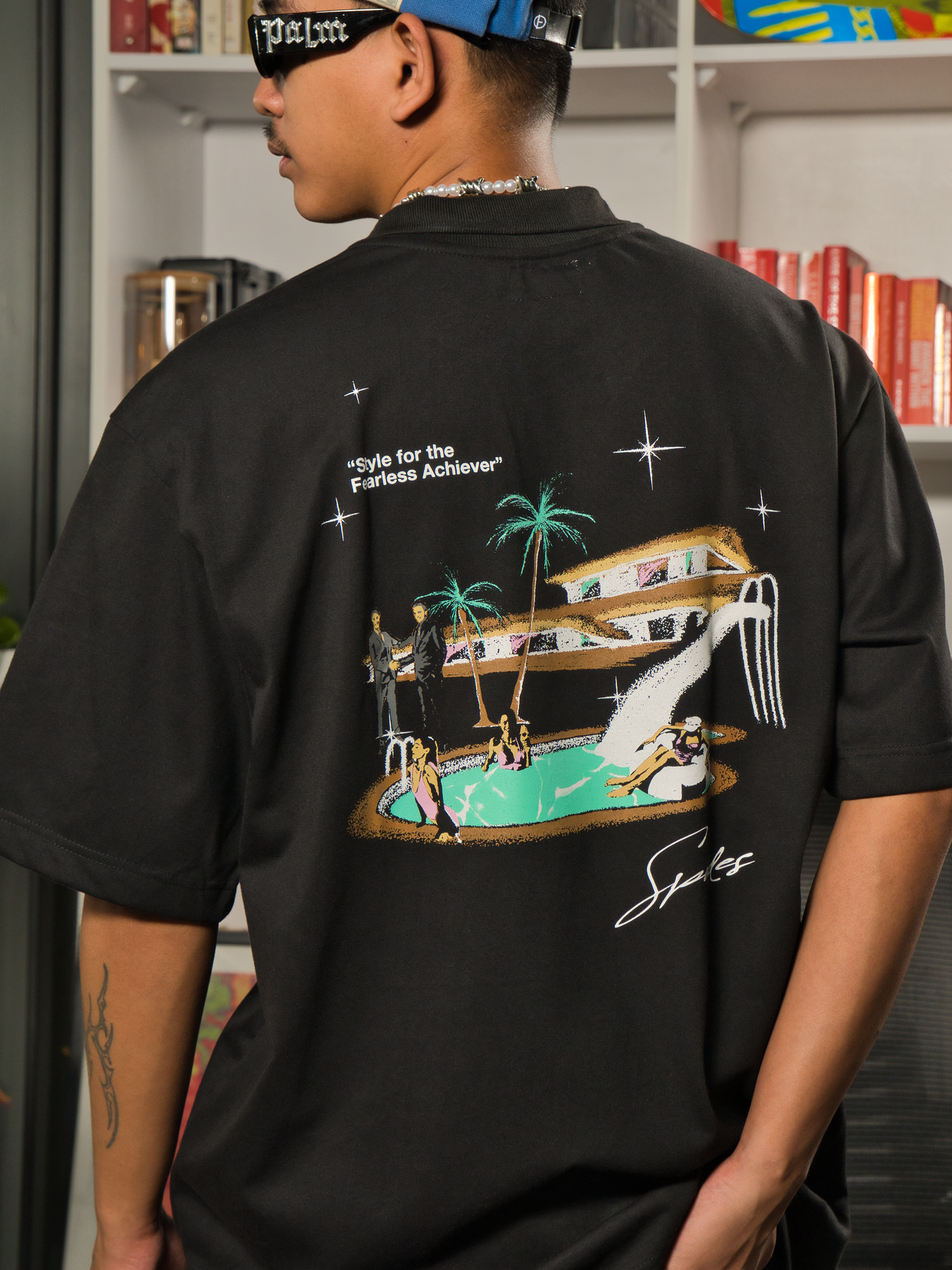 Spades Quarter Zip Polo Fearless Achiever Black SPADES