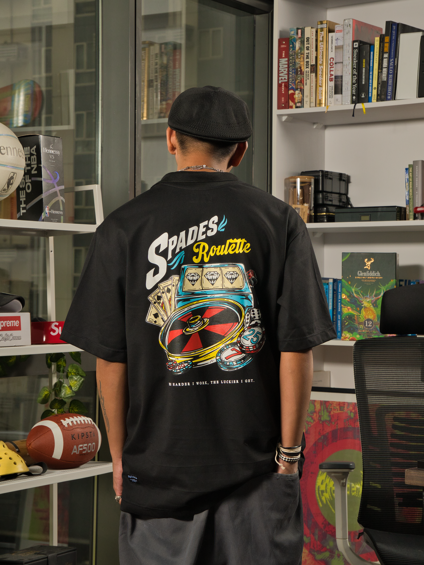 Spades Quarter Zip Polo Roulette Black SPADES