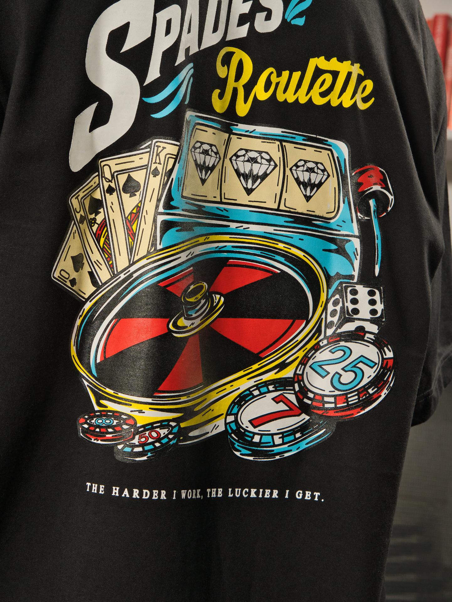 Spades Quarter Zip Polo Roulette Black SPADES