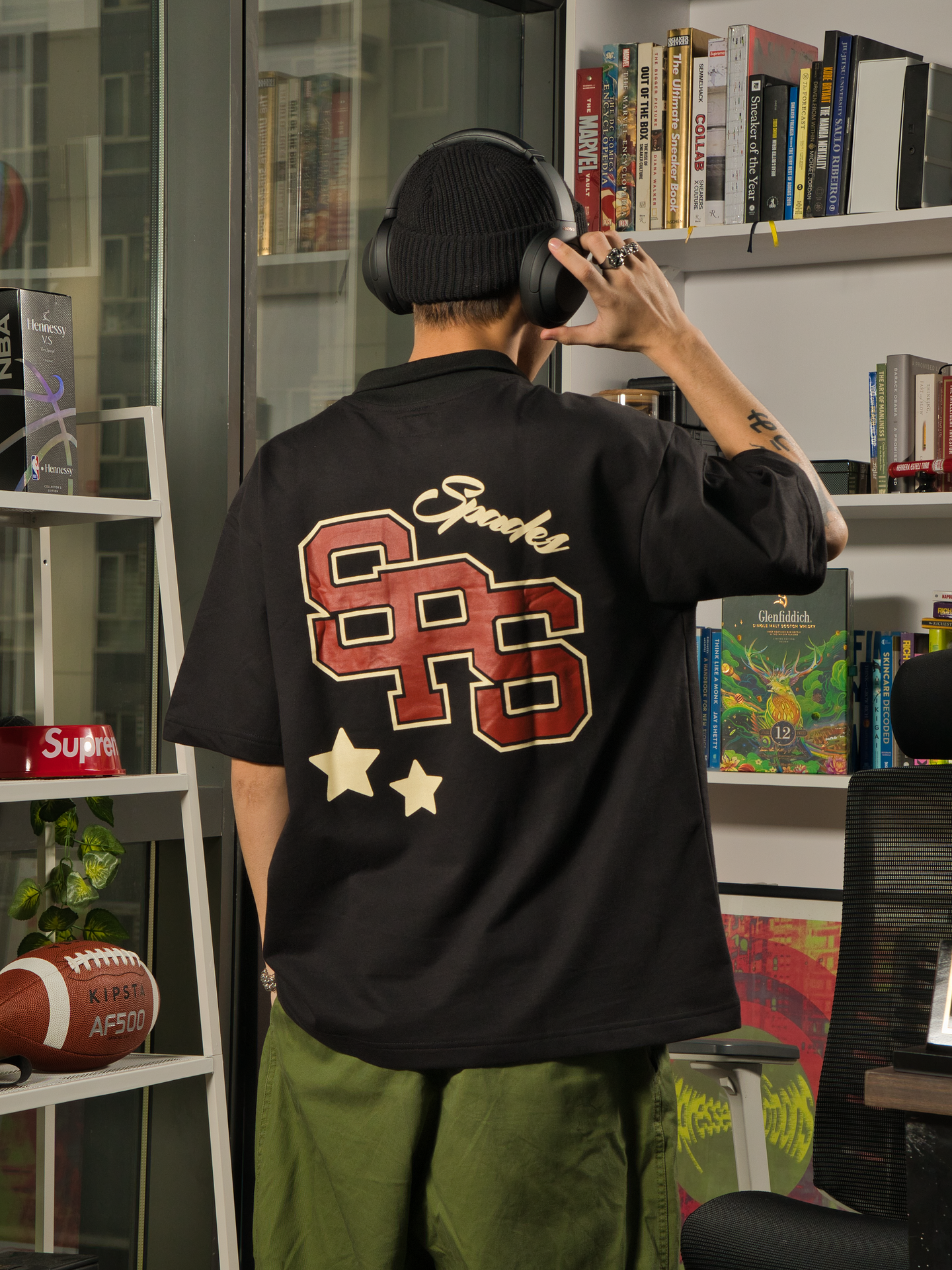 Spades Quarter Zip Polo Crop Bold Moves Black SPADES