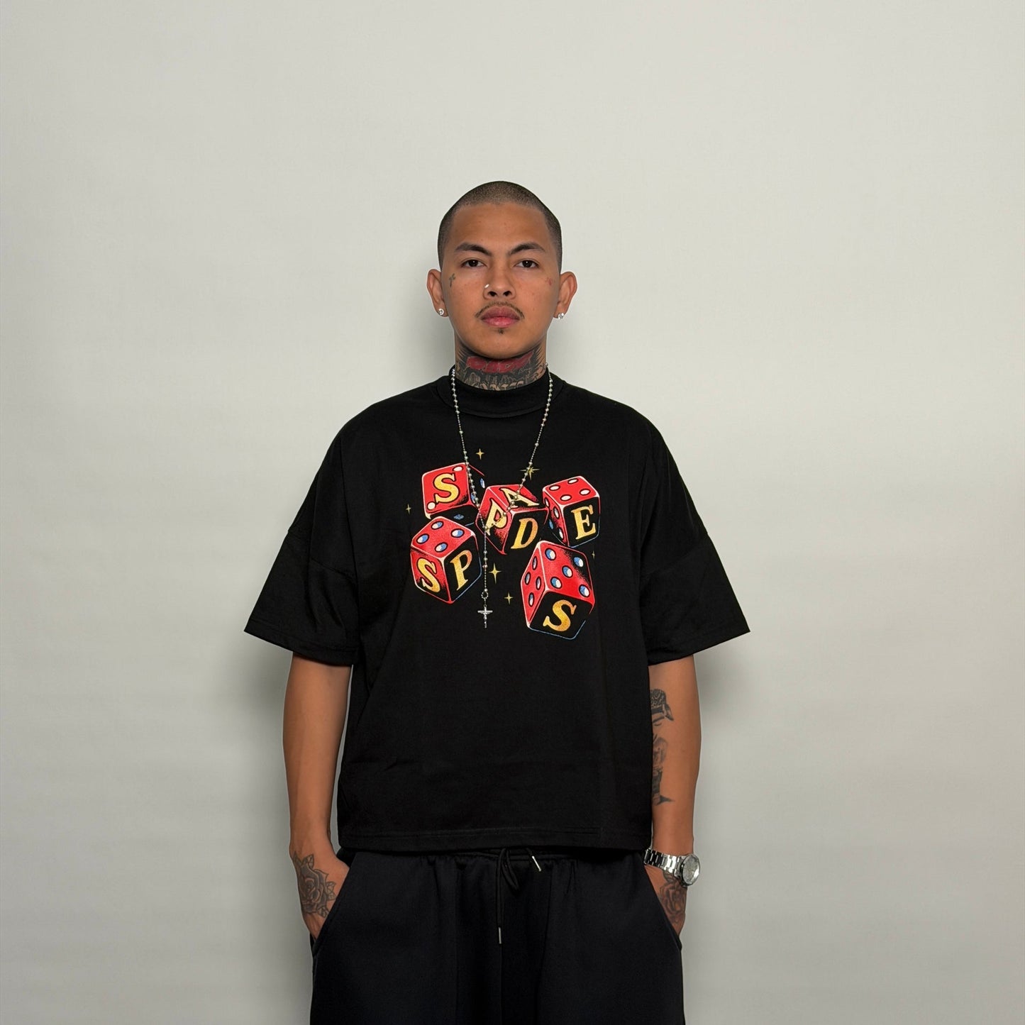 Spades Keychain Boxy Crop Tee SPADES