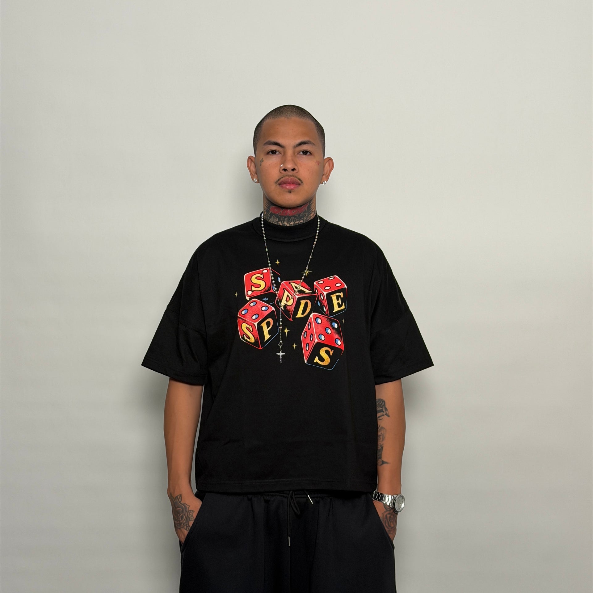 Spades Keychain Boxy Crop Tee SPADES
