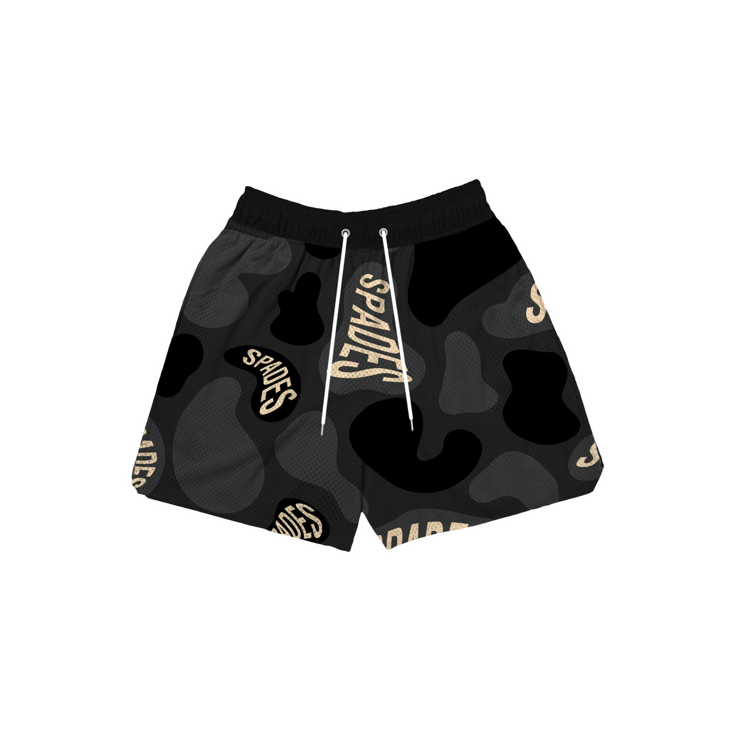 Spades Bet Smart Black Mesh Shorts SPADES