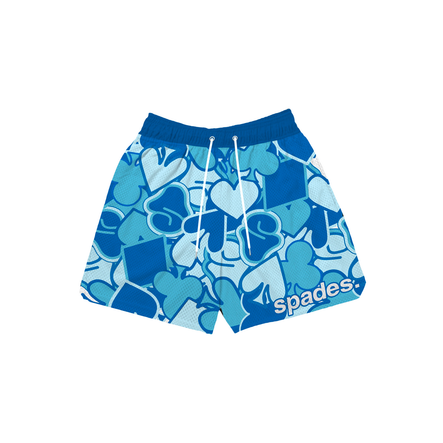 Spades Blue Clubs Slate Mesh Shorts SPADES