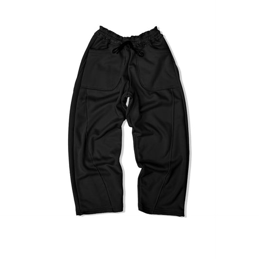 Spades Side Wide Raw Edge Black Pants SPADES