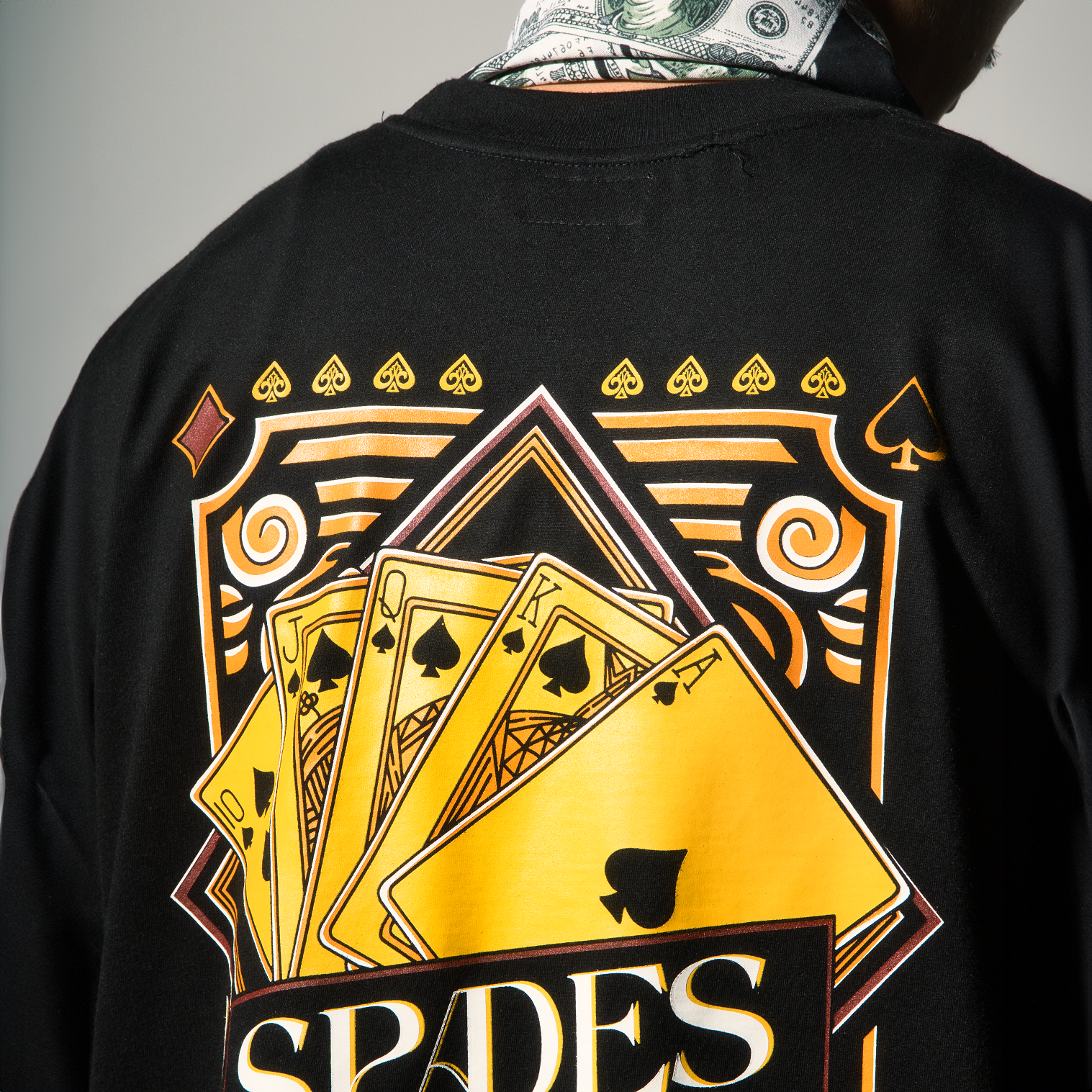 Spades Cards Luck Black T-shirt SPADES