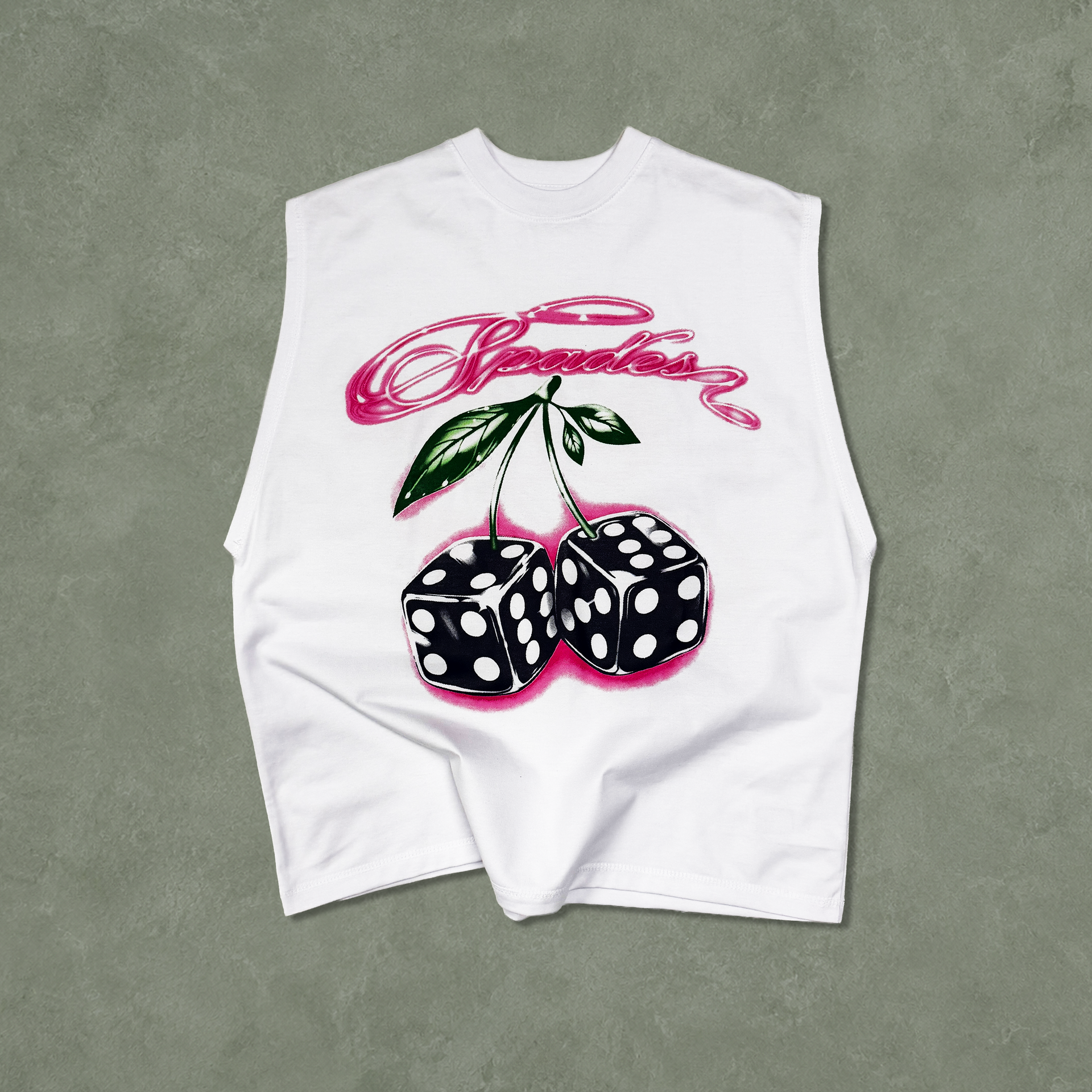 Spades Cherry Roll Boxy Crop Tee Sleeveless SPADES