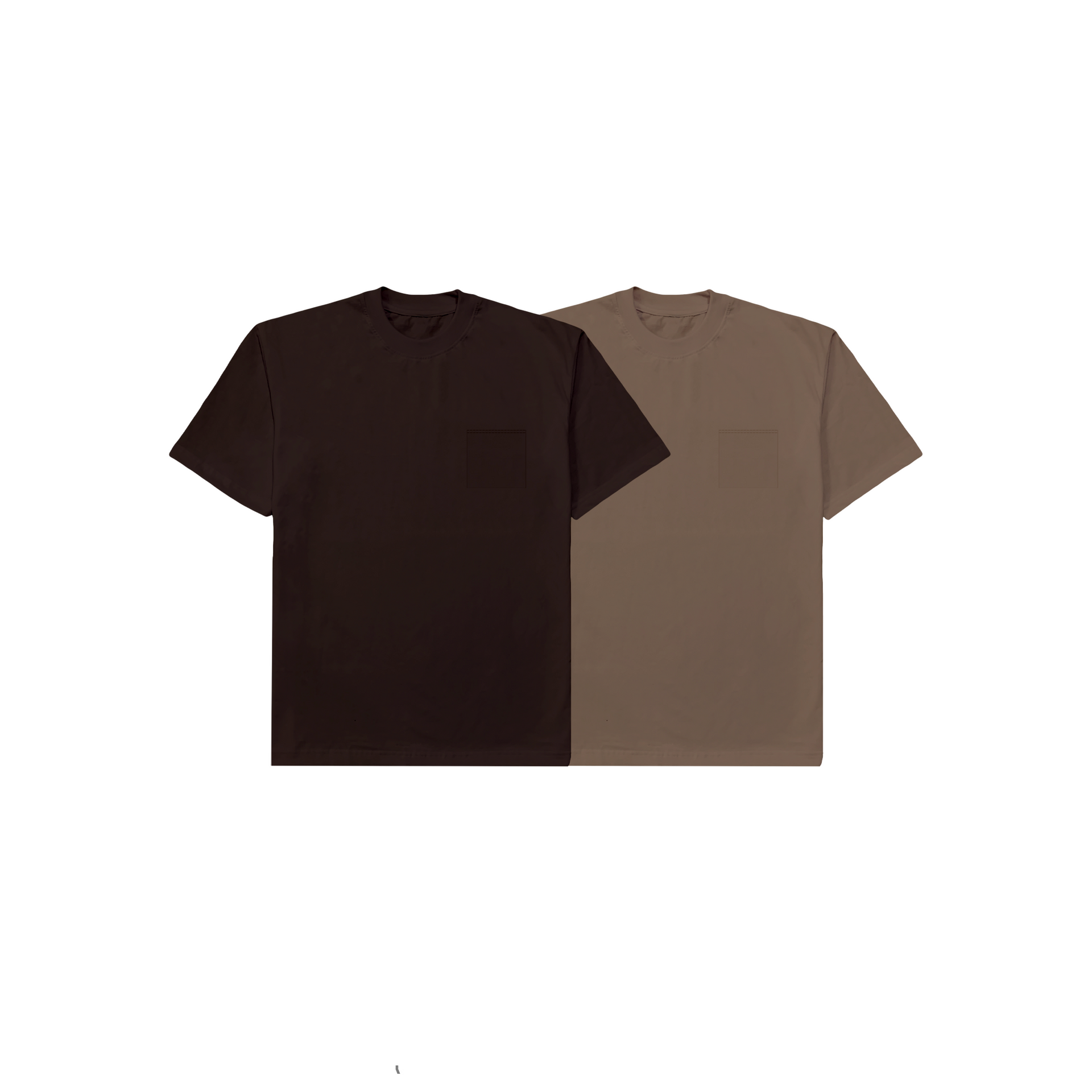 Spades Plain Oversized Pocket Tee - Choco, Mocha SPADES