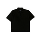 Spades Zip Polo Shirt in Corduroy Black SPADES