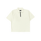 Spades Zip Polo Shirt in Corduroy Cream SPADES