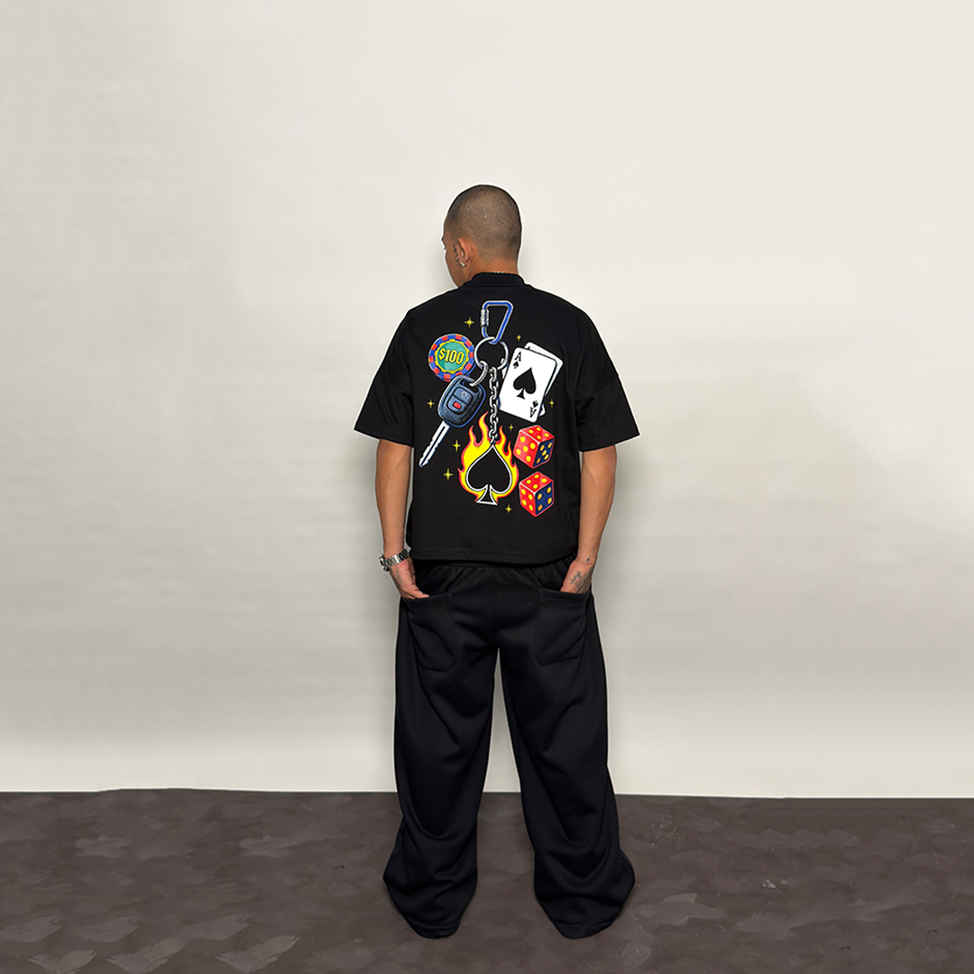 Spades Keychain Boxy Crop Tee SPADES