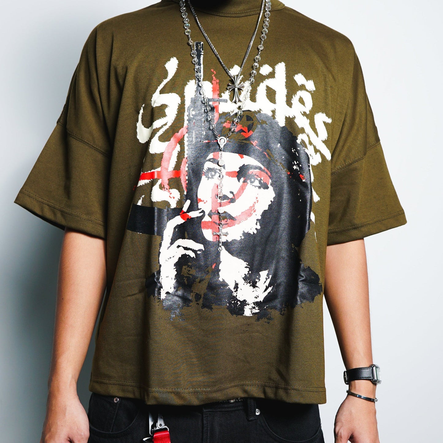 Rebel Vanguard Boxy Crop Tee SPADES