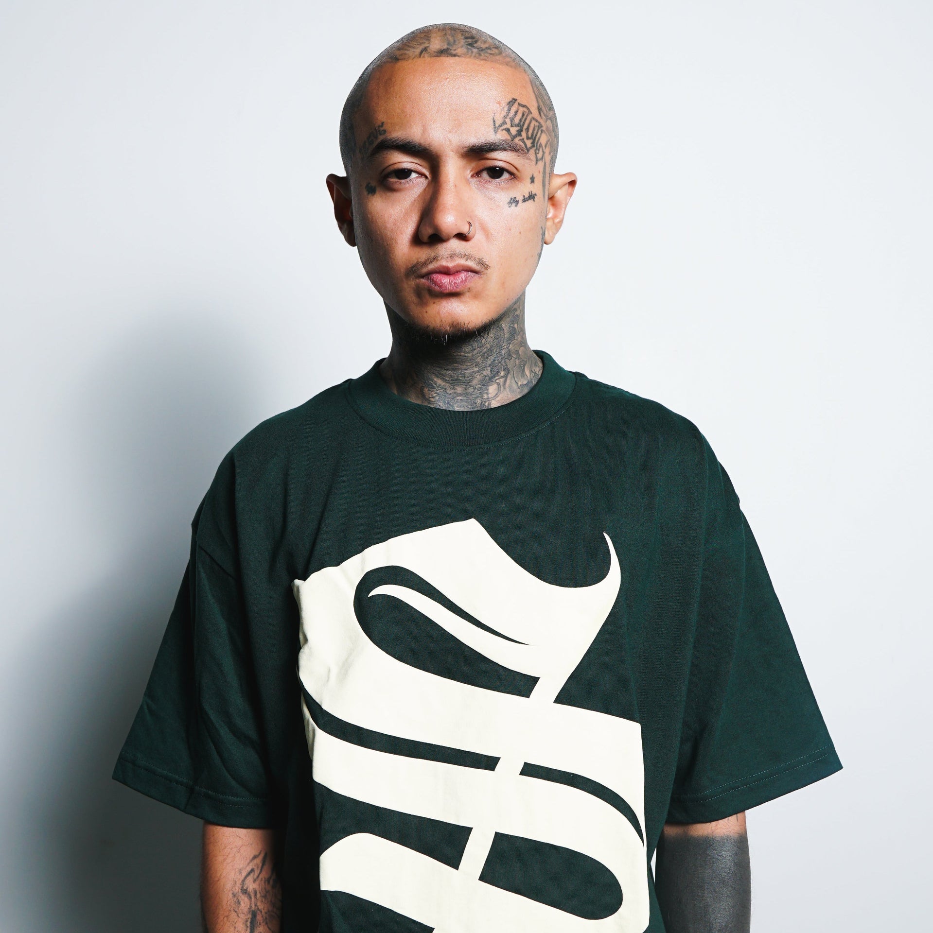 Spades Gamblers Mark Boxy Tee Moss SPADES