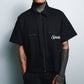 Gamblers Club Polo Boxy Crop Black French Terry SPADES