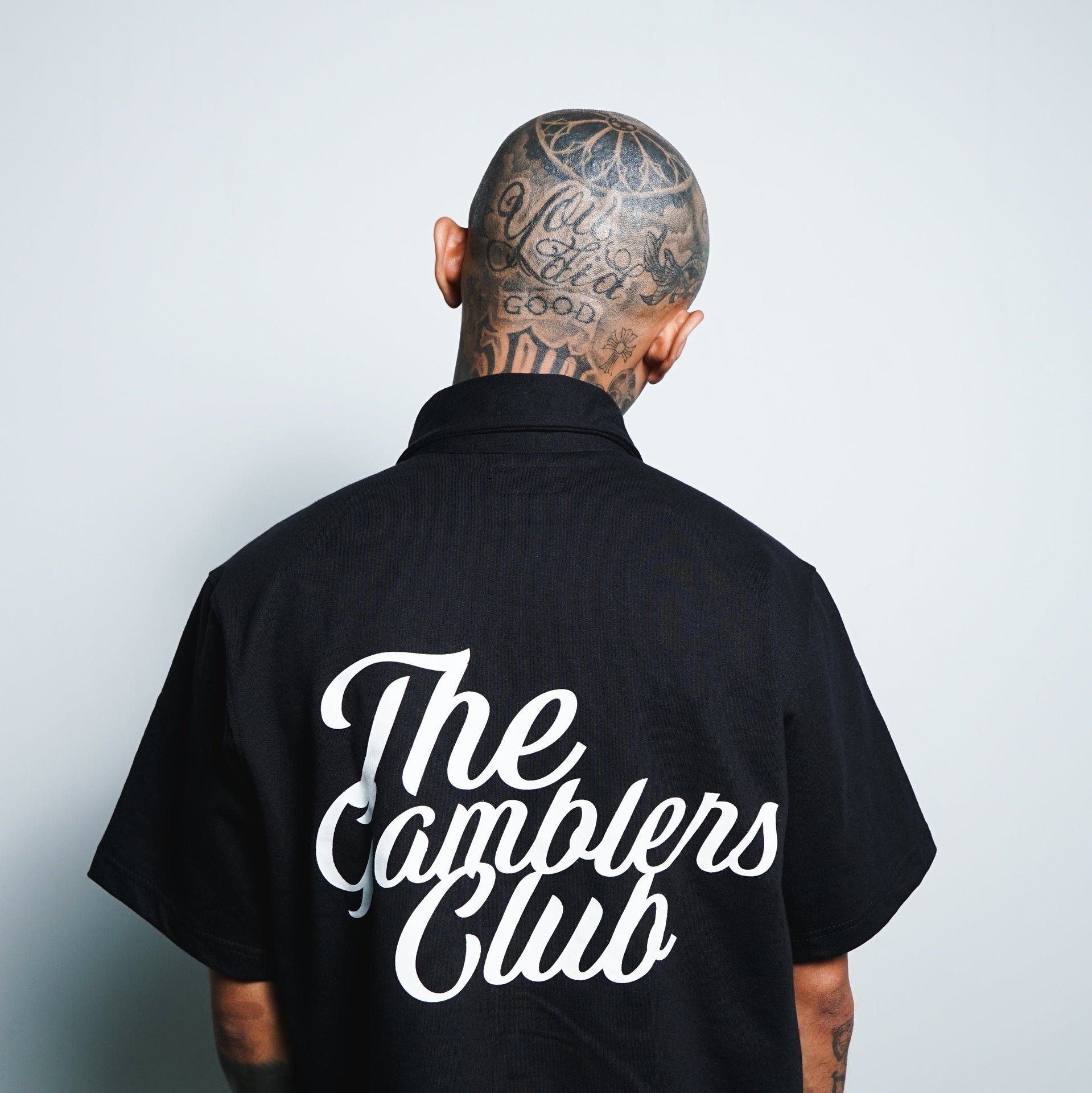 Gamblers Club Polo Boxy Crop Black French Terry – Spades USA